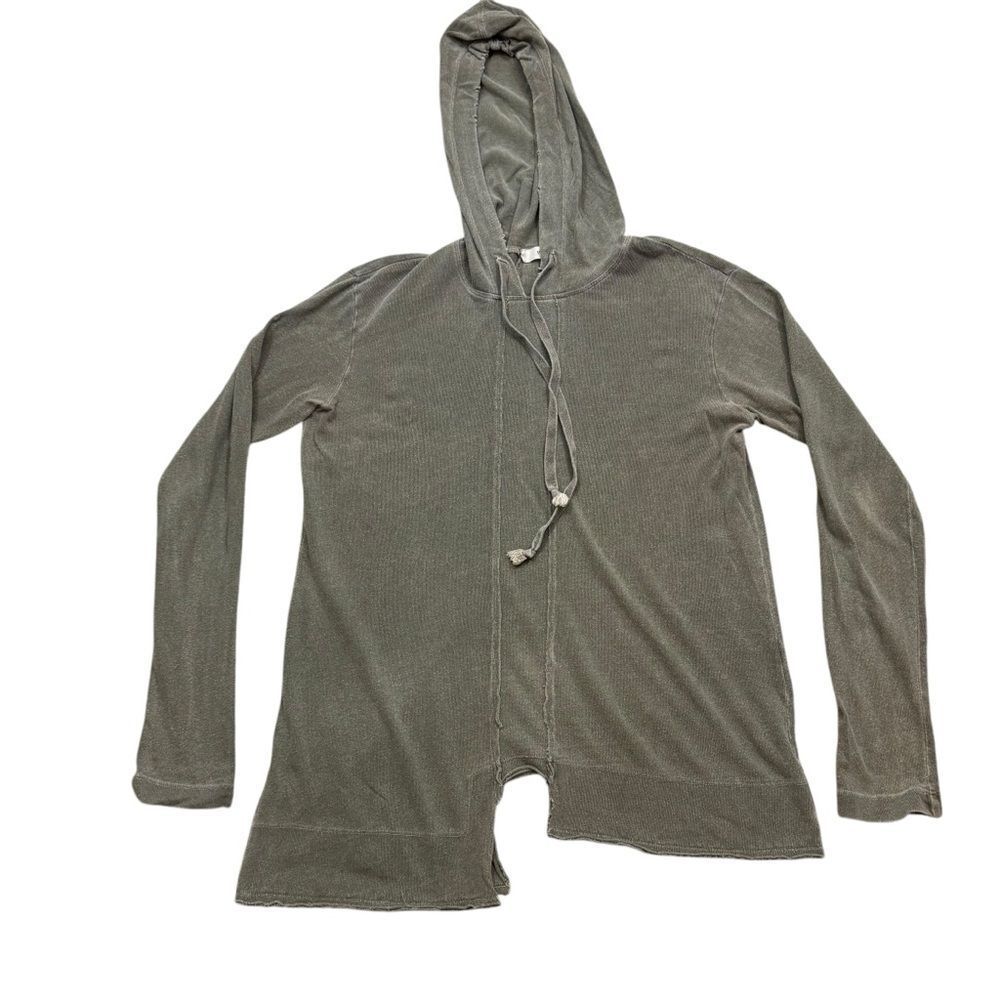 Ladies Wilt Brand Green Asymmetrical Hooded Top Size Small Oversized